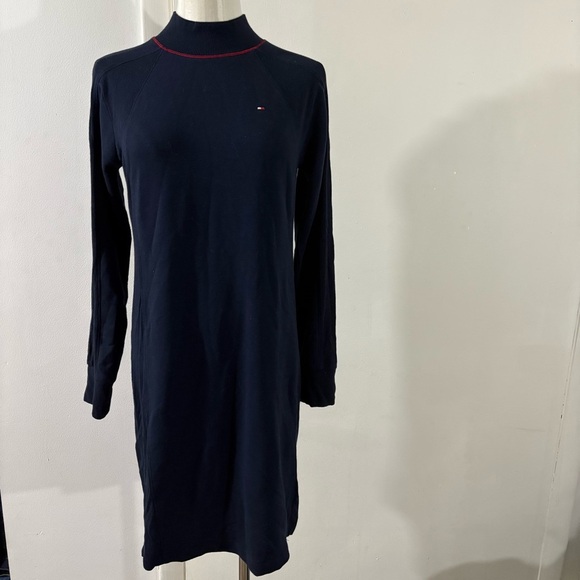 Tommy Hilfiger Dresses & Skirts - Tommy Hilfiger Women's Mock Turtle Neck Dress Dark Blue Navy Size XS Ultra Soft